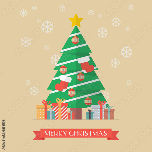 Christmas tree and presents