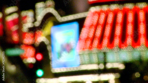 Neon lights on the Vegas strip