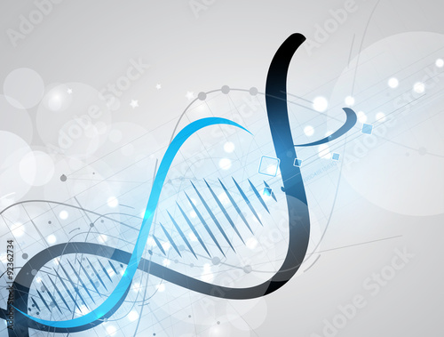 DNA Abstract icon and element collection. Futuristic technology