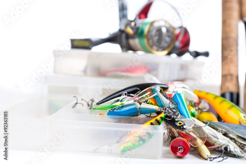 fishing tackles, fishing lure and fishing bait