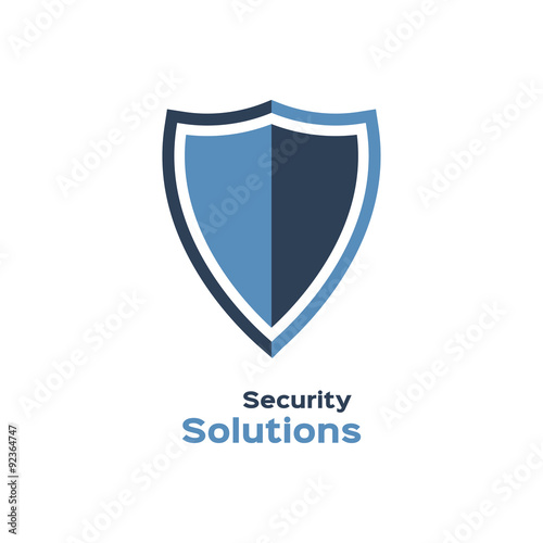 Security solutions logo  shield silhouette 