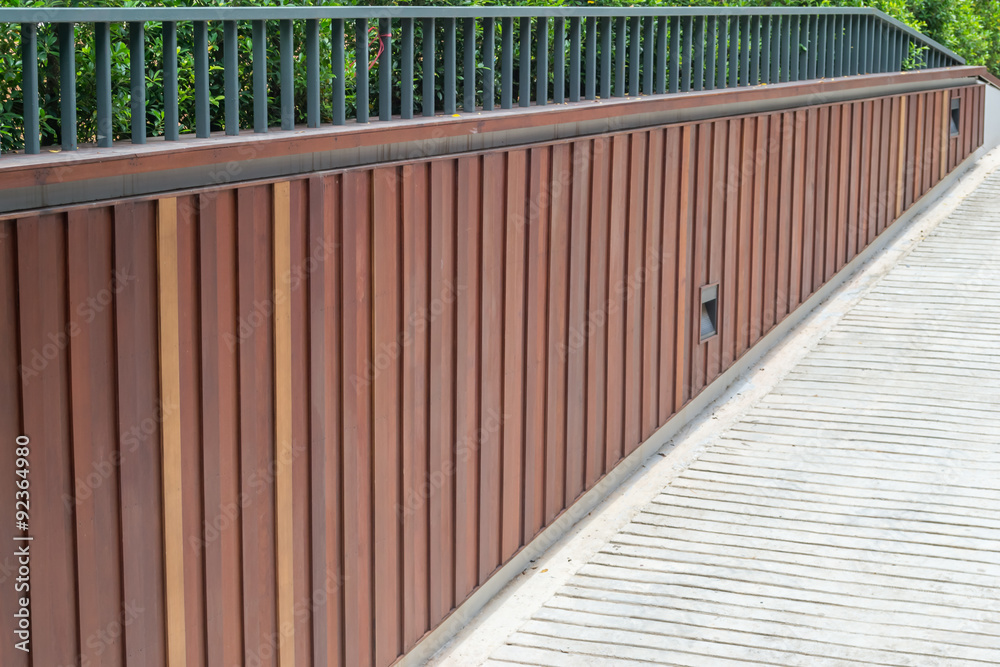 Wooden wall with cement floor Wooden wall with cement floor
