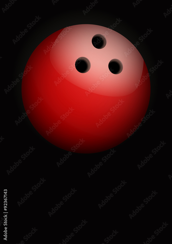 Dark Background of bowling ball. Vector Illustration. Stock Vector