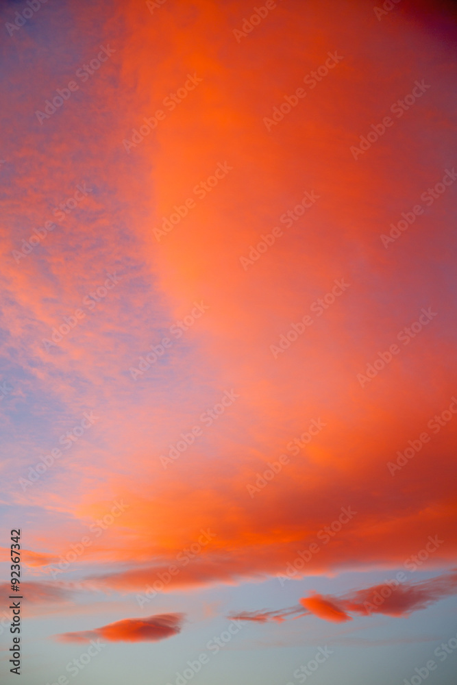sunrise in the colored   and abstract background