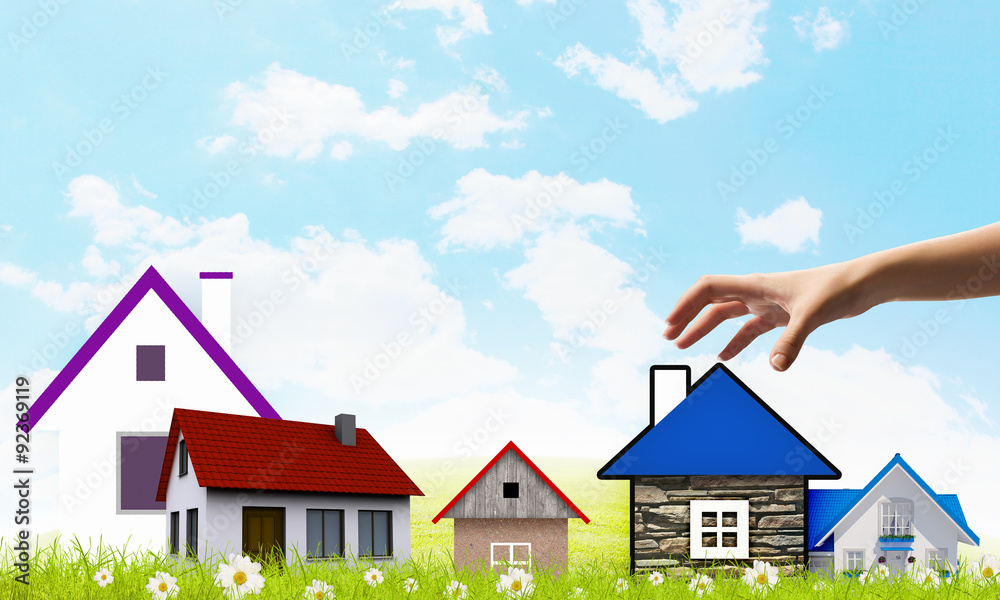 Fototapeta premium Hand picking home