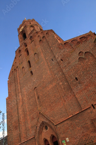 Westportal mit Turm von St. Marien in Beeskow photo