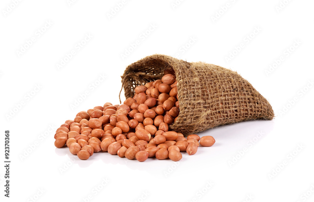 groundnuts (peanut) on white background groundnuts (peanut) on white background