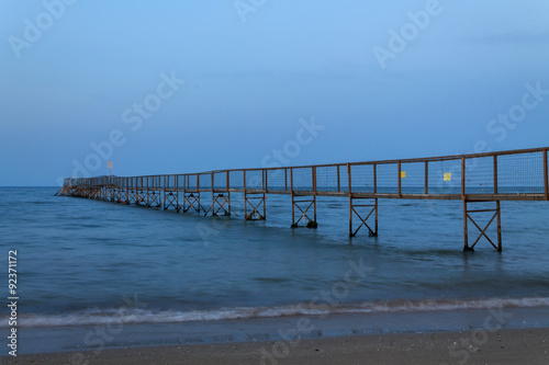 Sunset pier at beach