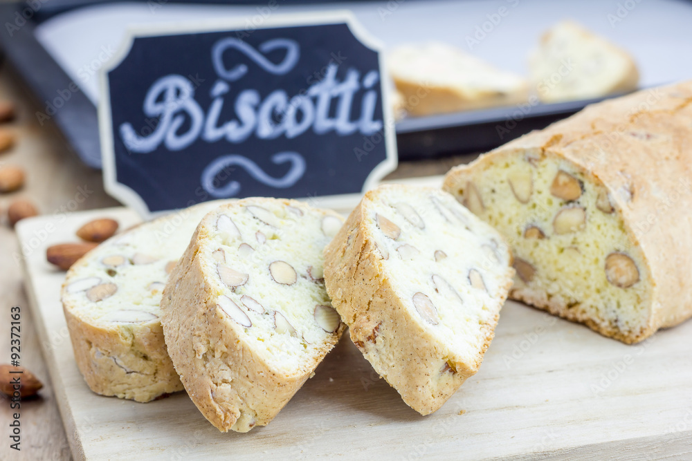 Preparing traditional Italian biscotti with almond