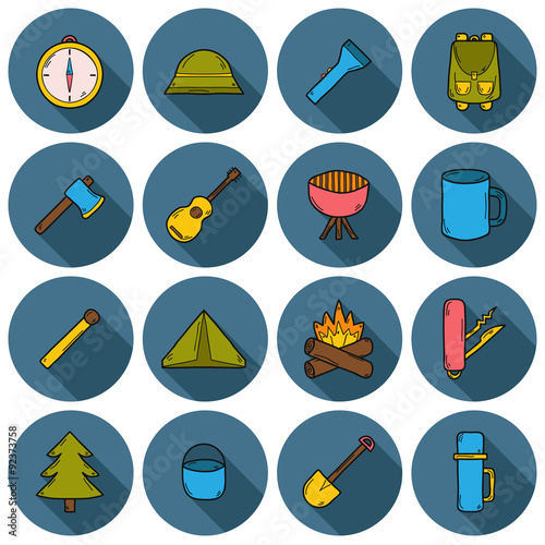 Set of camping icons