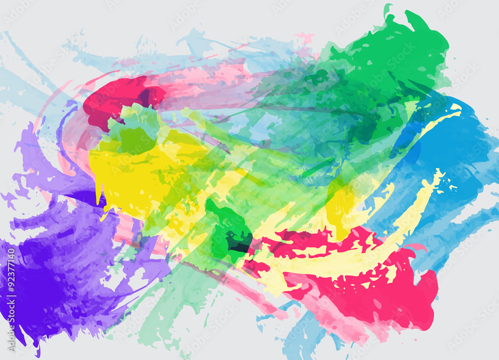Obraz premium Joyful abstract colorful ink splatter background