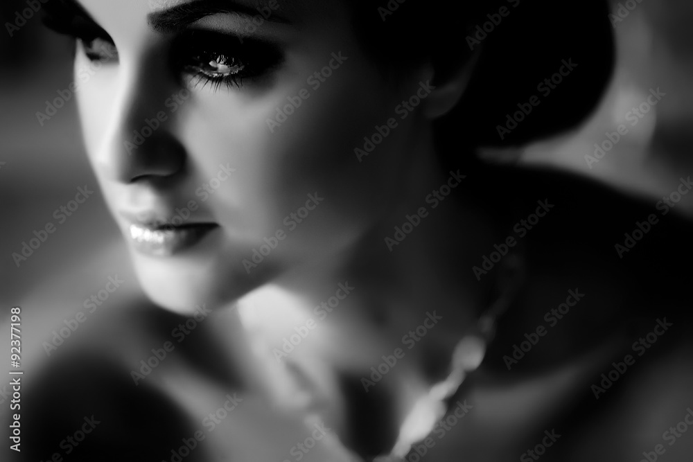 Naklejka premium Sexy lady bw