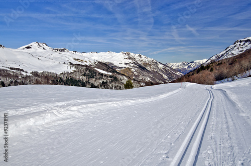Cross Country ski trail in Somport resort