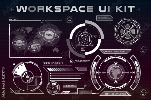 UI hud infographic interface web elements