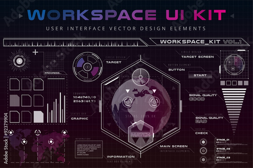 UI hud infographic interface web elements