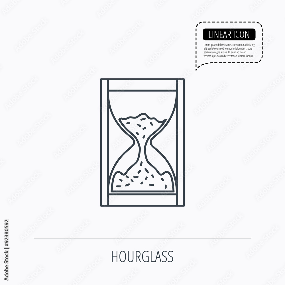 Fototapeta premium Hourglass icon. Sand time sign.