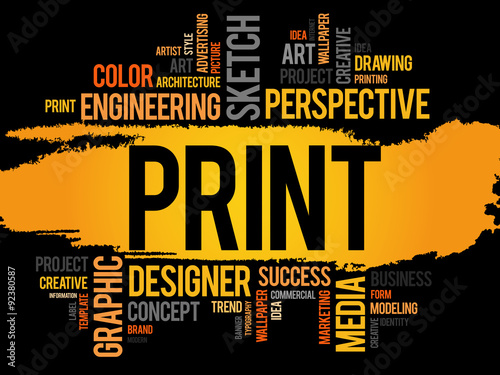 PRINT word cloud concept