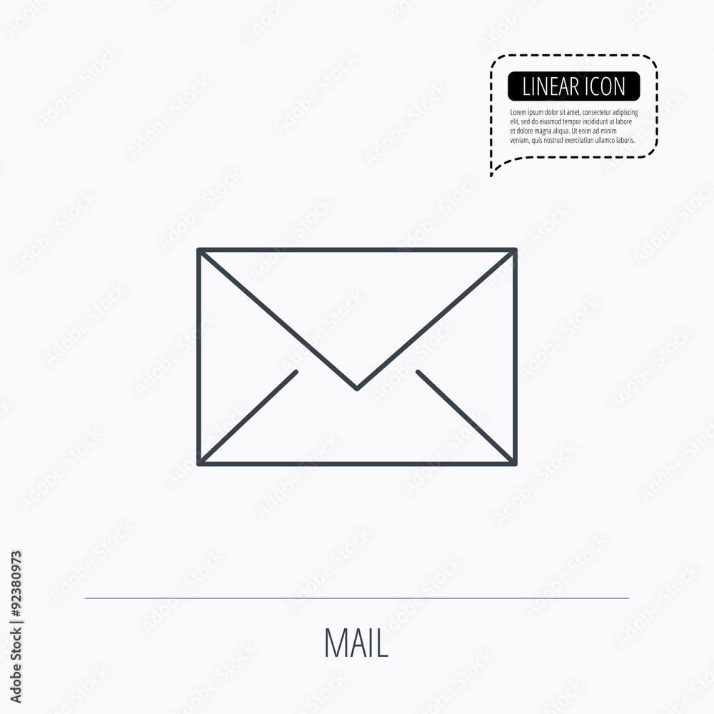 Envelope mail icon. Email message sign. Envelope mail icon. Email message sign.