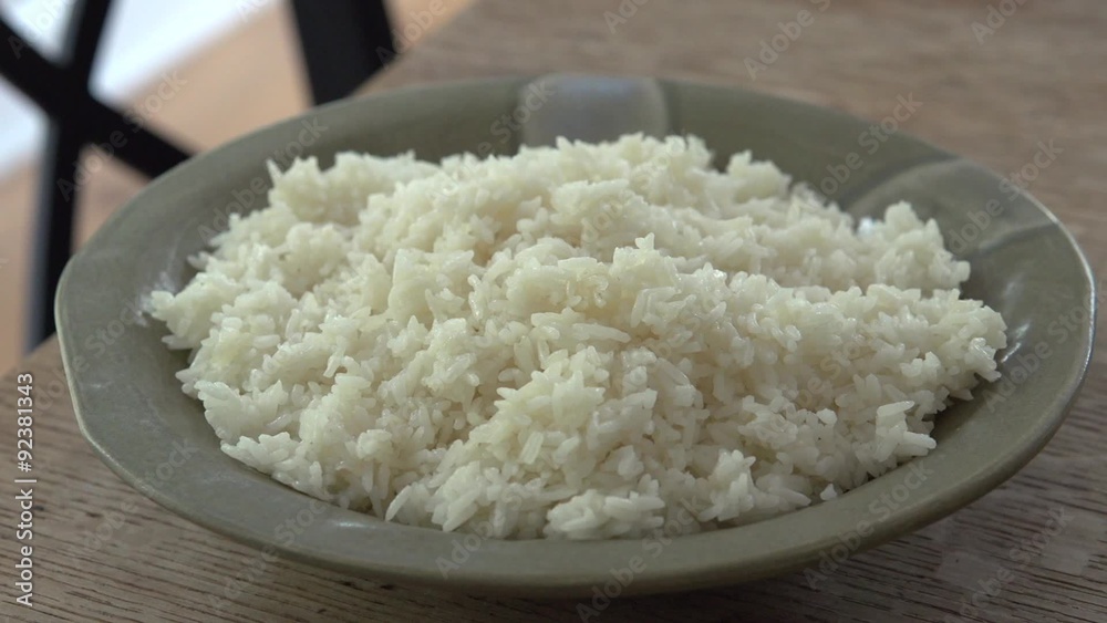 Plate of hot rice Plate of hot rice