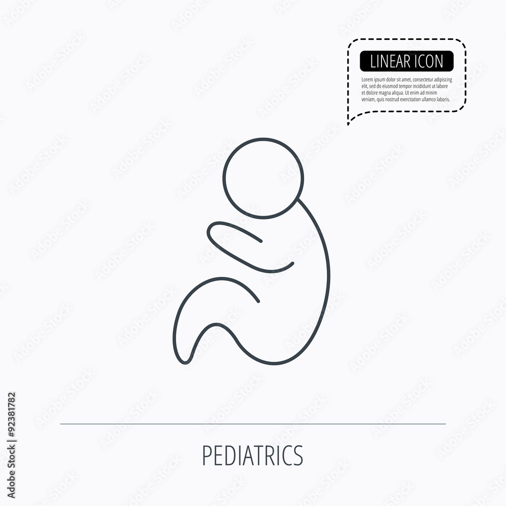 Baby infant icon. Pediatrics sign. Baby infant icon. Pediatrics sign.