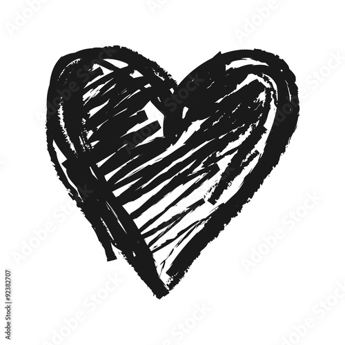 Simple hand drawn doodle of a heart