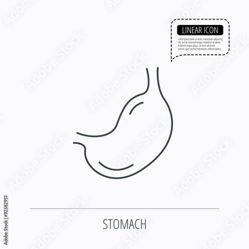 Stomach icon. Gastroscopy health sign.