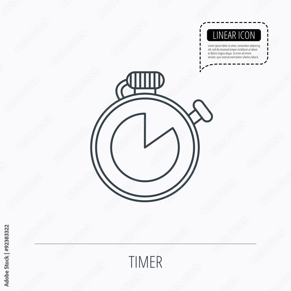 Timer icon. Stopwatch sign. Timer icon. Stopwatch sign.