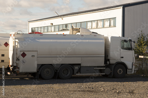 A lorry with a tank for tranporting fluids photo