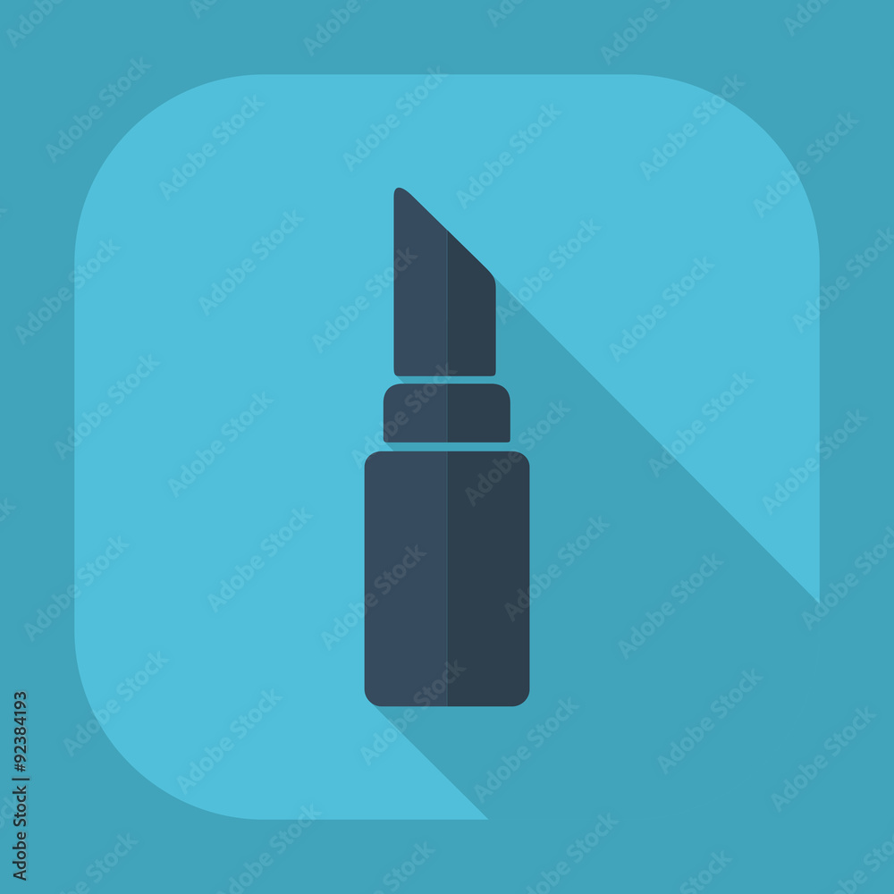 Flat modern design with shadow lipstick Flat modern design with shadow lipstick
