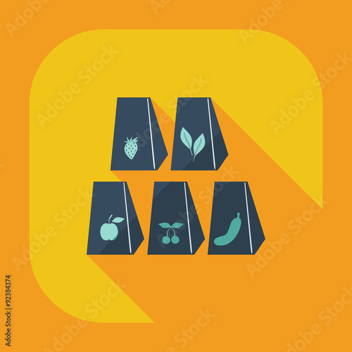 Flat modern design with shadow icons  tobacco for hookah