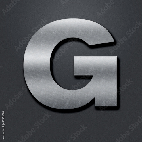 Letter shabby metal chromium - G