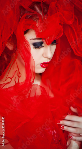 Lady in red