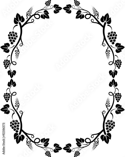 silhouette of grapevine frame