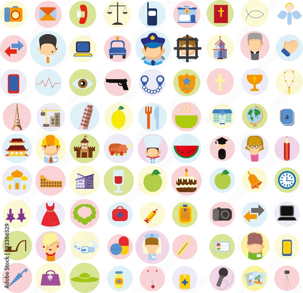 Fototapeta premium Concept flat icon career profession infographic design elements vector illustration