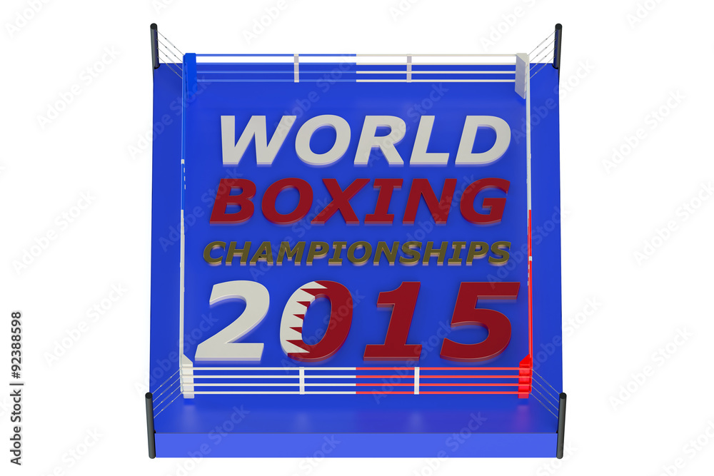 Fototapeta premium Boxing Championship 2015 Doha concept