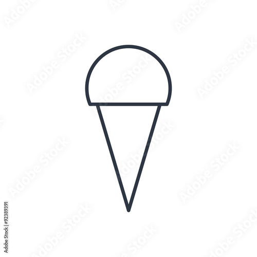Vector ice-cream outline icon. Food symbol