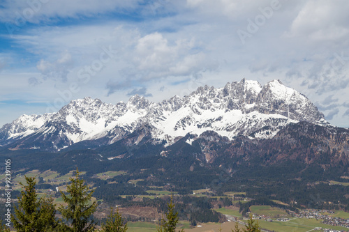 Austrian Alps near Kitzbuehel in winter