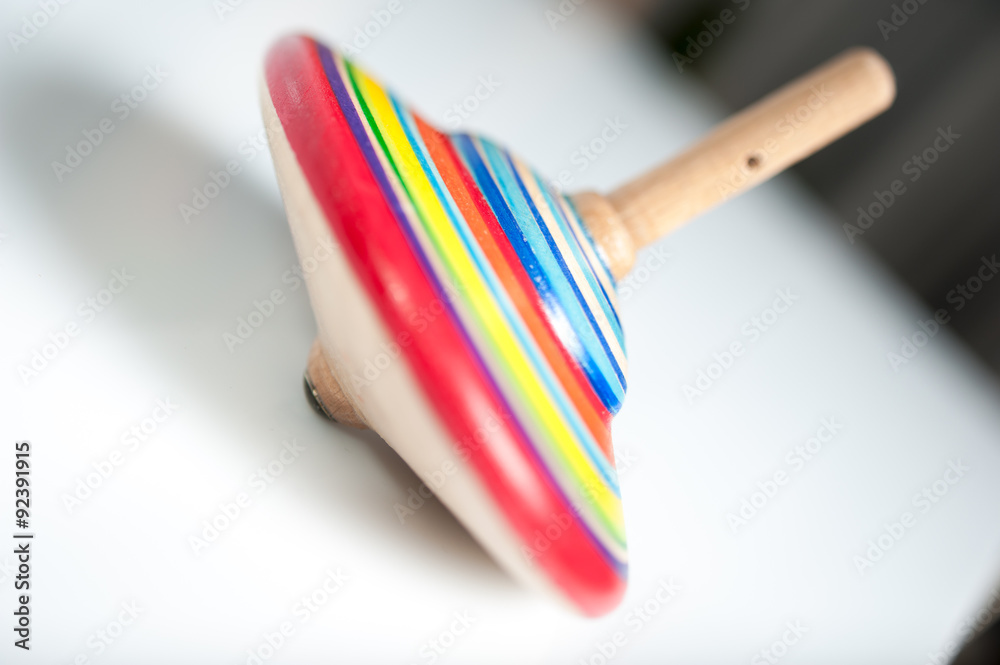 Trottola in legno Stock Photo | Adobe Stock