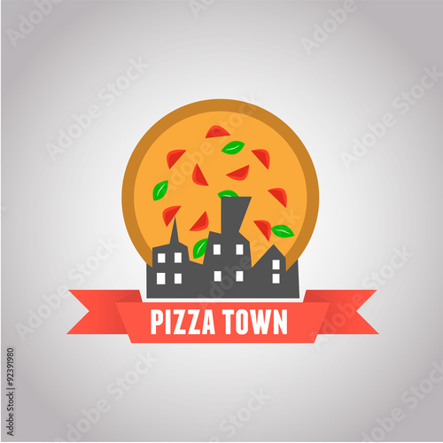 pizza vector illustration logo