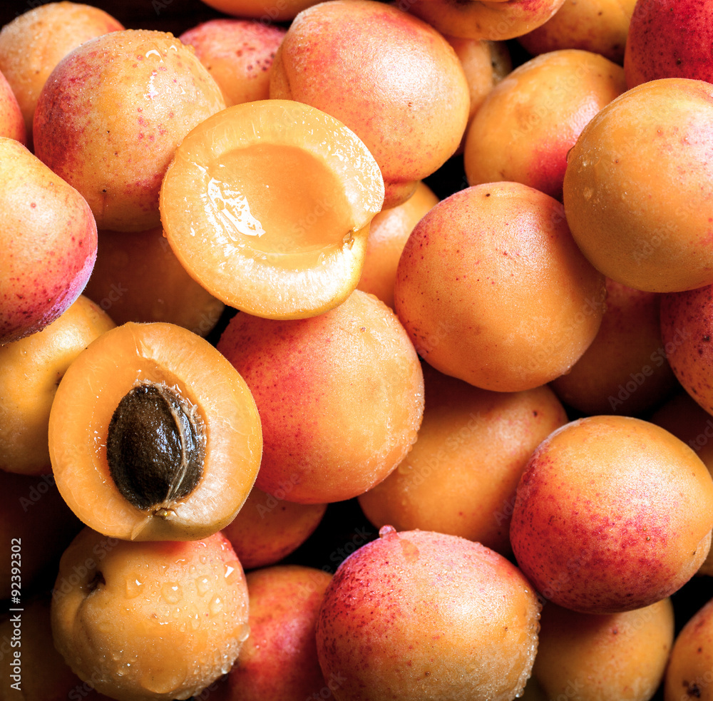 apricots. fruit