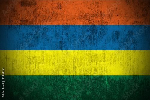 Grunge Flag Of Mauritius