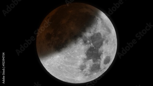 Moon eclipse timelapse animation 4k UHD