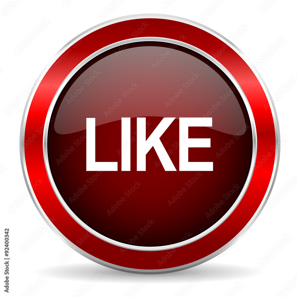 like red circle glossy web icon, round button with metallic border like red circle glossy web icon, round button with metallic border