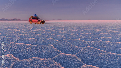 Salt flats tour, sunrise, Bolivia photo