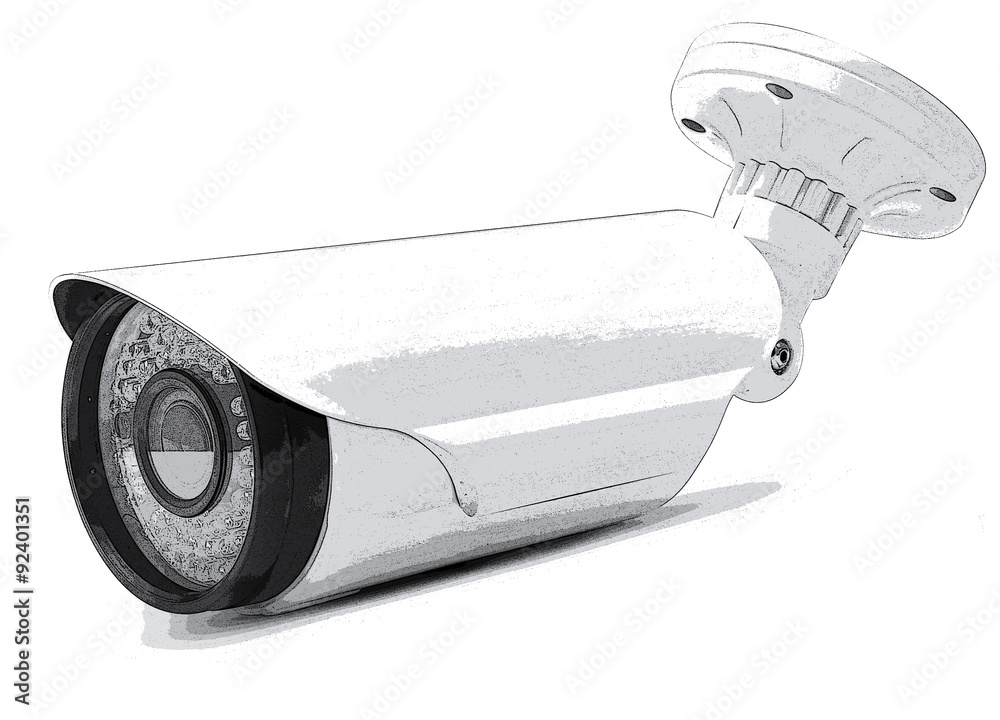 CCTV Camera  - obrazy, fototapety, plakaty 