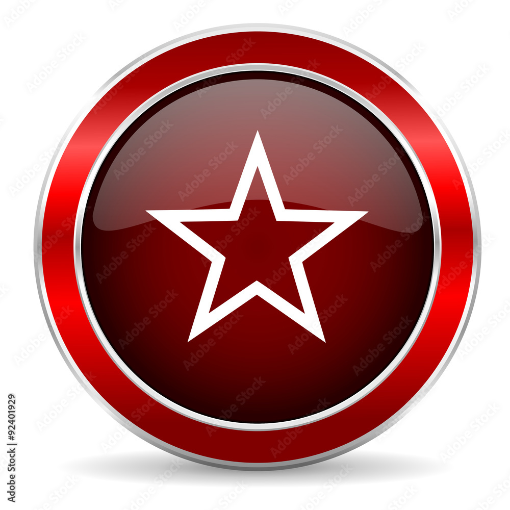 star red circle glossy web icon, round button with metallic border star red circle glossy web icon, round button with metallic border
