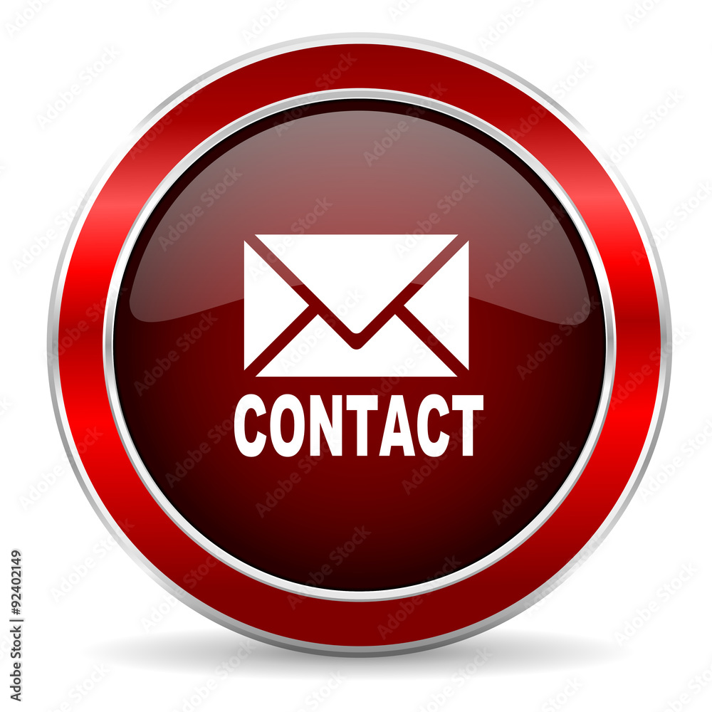 email red circle glossy web icon, round button with metallic border email red circle glossy web icon, round button with metallic border