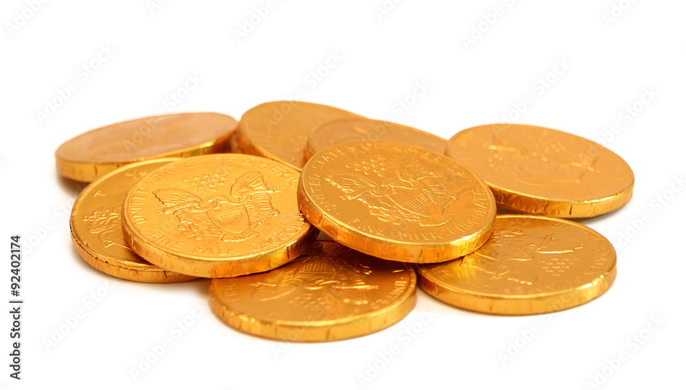 Chocolate Gold Coins Stock Photo Adobe Stock
