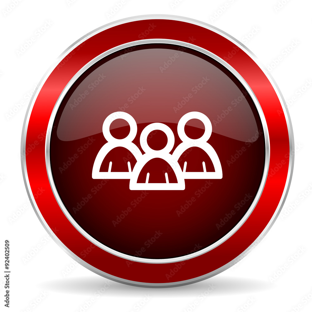 forum red circle glossy web icon, round button with metallic border forum red circle glossy web icon, round button with metallic border