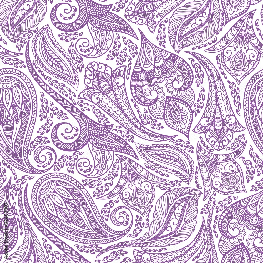 Purple Cashmere Seamless Pattern